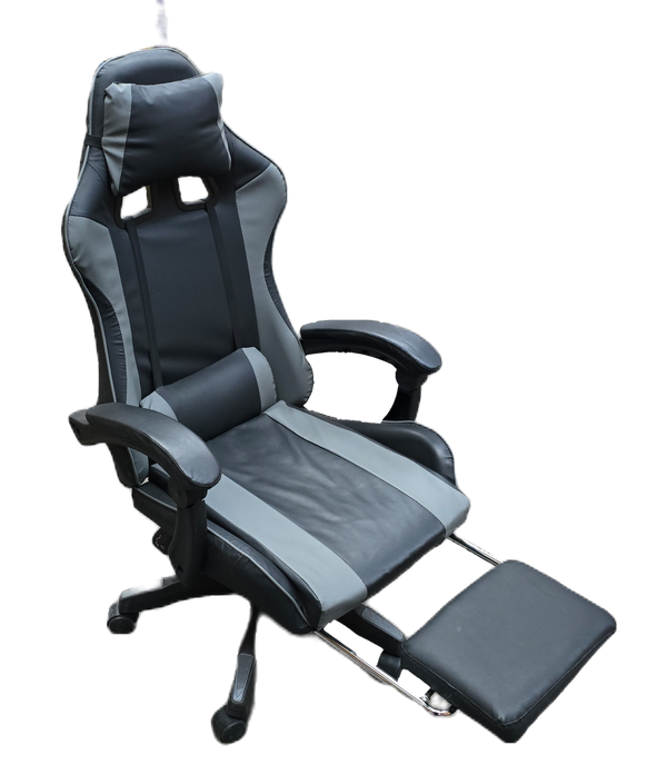 Gaming chair with headrest, backrest, reclining, footrest