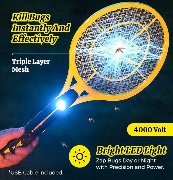 Stock Zapper ZAP IT! Electric Fly Zapper - Rechargeable Fly Swatter - Electric Zapp ...