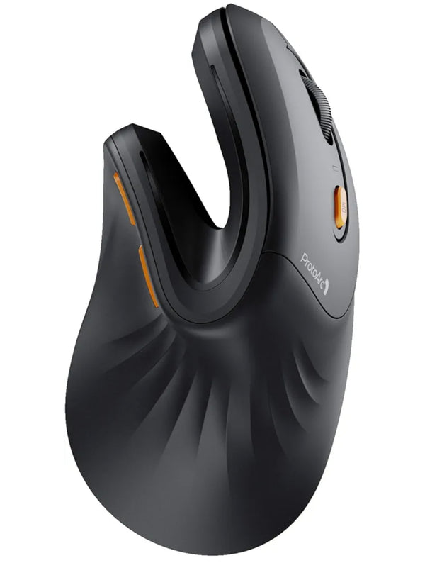 ProtoArc EM11 NL Ergonomic Mouse, Wireless Vertical Mouse Rechargeable Optical Mice with Multi-Device (Bluetooth + Bluetooth + USB Connection) for Computer, iPad, Mac, Windows