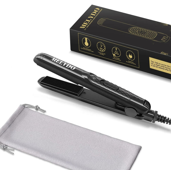 MELYDO Mini Hair Straighteners, Ceramic Mini Straightener for Short Hair/Bangs,