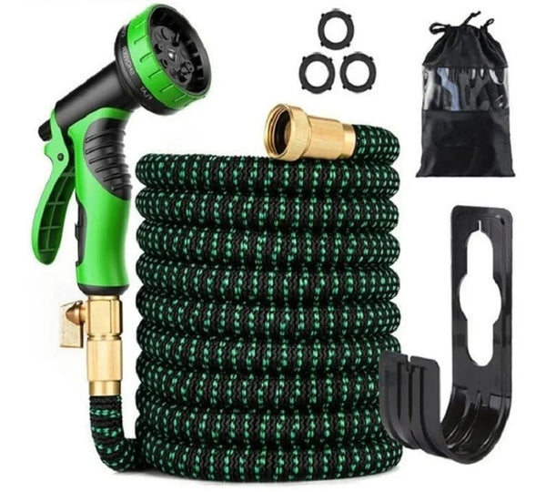 Garden Hose Expandable Heavy Duty 25-100FT Feet Flexible10 Function Water Spray Gun Gardening Irrigation and Cleaning (25FT/7.5M)