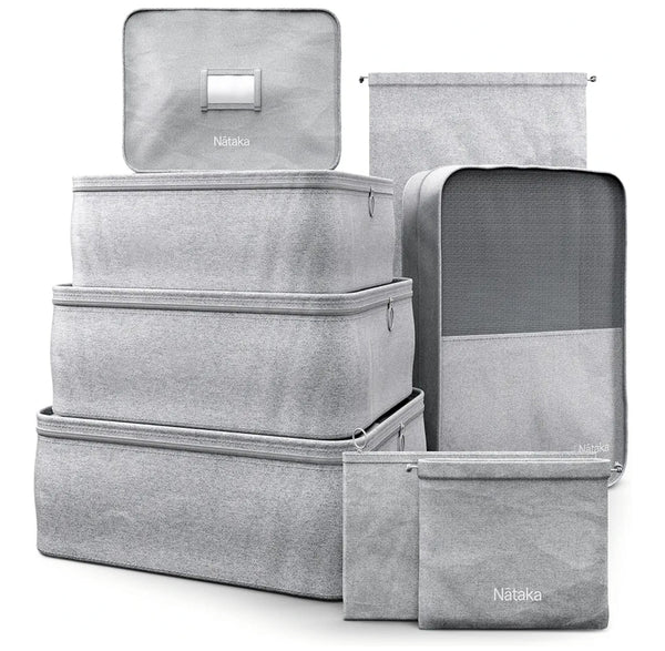 8-PCS Packing Cubes for Suitcases, Travel Essentials for Accessories, Clothes & Shoes, Packing Cubes for Backpack, Multi-functional Compression Travel Organiser Packing Bags, Suitcase Organiser Bags