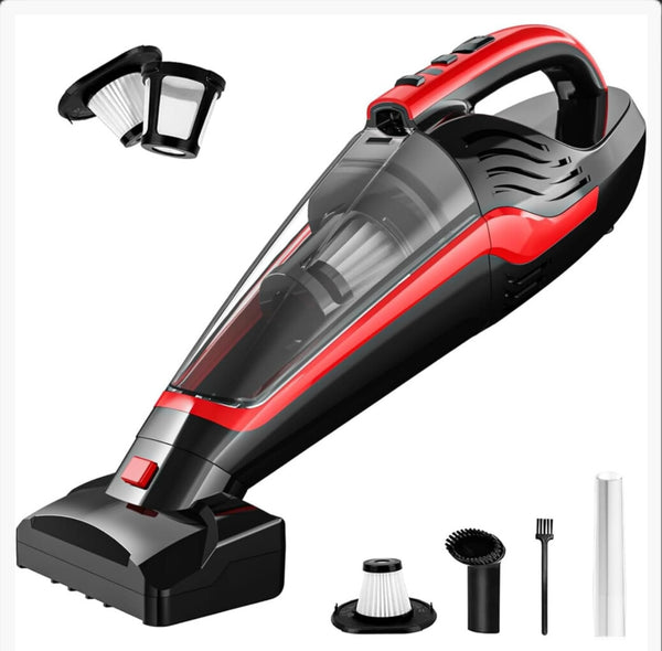 Pet Hair Handheld Vacuum, Car Vacuum Cleaner Cordless Rechargeable, Hand Vacuum with Reusable Filter and Motorized Brush for Carpet, Couch