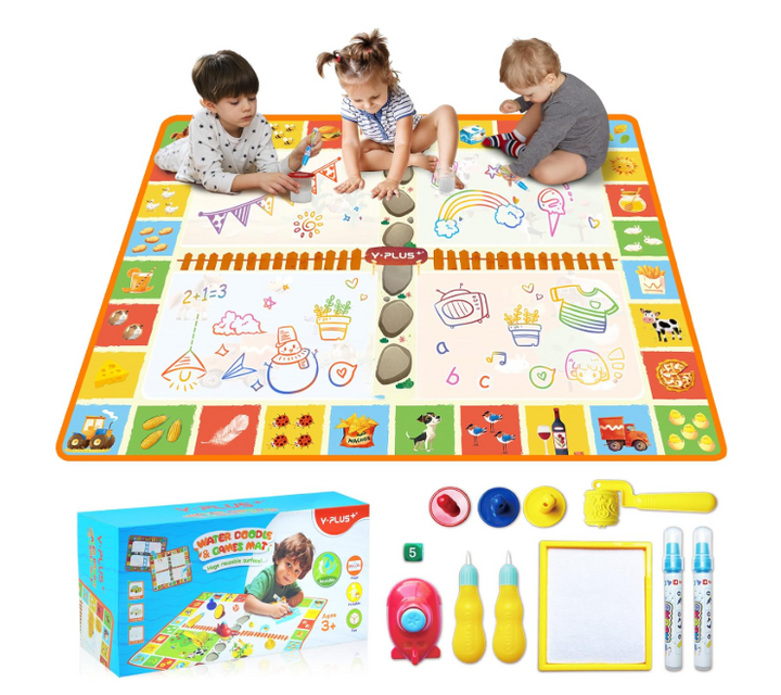 YPLUS Water Doodle Mat for Kids, 40 * 32 Inches Painting Drawing Mat f ...